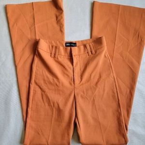 Zara Orange Boot Cut Pants